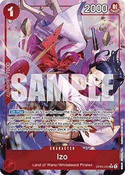 (OP03-003) One Piece TCG PRB01: The Best Single: Izo (OP03-003) (V.4)  Alternate Art