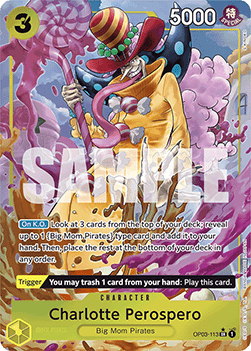 (OP03-113) One Piece TCG PRB01: The Best Single: Charlotte Perospero (OP03-113) (V.2)  Alternate Art