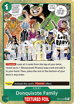 (OP04-036) One Piece TCG PRB01: The Best Single: Donquixote Family (OP04-036) (V.3)  Common