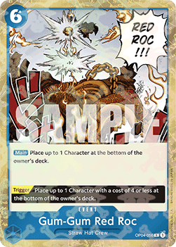 (OP04-056) One Piece TCG PRB01: The Best Single: Gum-Gum Red Roc (OP04-056) (V.2)  Rare