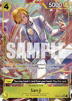 (OP04-104) One Piece TCG PRB01: The Best Single: Sanji (OP04-104) (V.2)  Alternate Art
