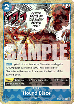 (OP05-057) One Piece TCG PRB01: The Best Single: Hound Blaze (OP05-057) (V.2)  Rare