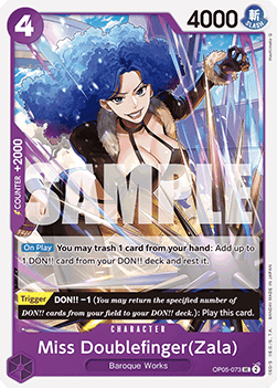 (OP05-073) One Piece TCG PRB01: The Best Single: Miss Doublefinger(Zala) (OP05-073) (V.1)  Uncommon