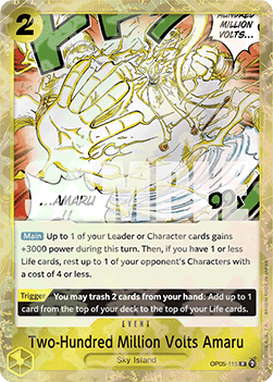 (OP05-115) One Piece TCG PRB01: The Best Single: Two-Hundred Million Volts Amaru (OP05-115) (V.2)  Rare