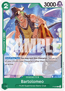 (P-029) One Piece TCG PRB01: The Best Single: Bartolomeo (P-029) (V.1)  Promo