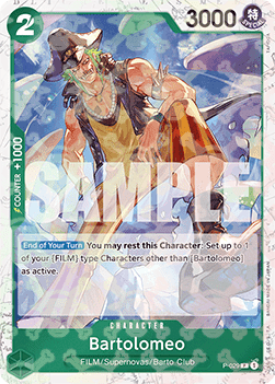 (P-029) One Piece TCG PRB01: The Best Single: Bartolomeo (P-029) (V.2)  Promo