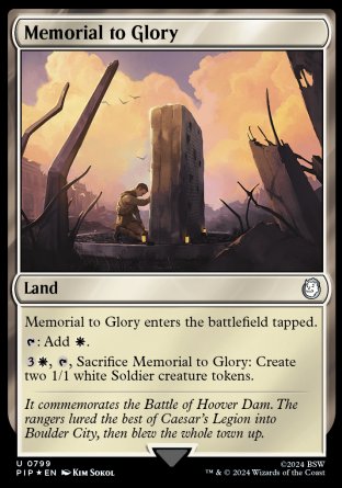 (799) Magic The Gathering Universes Beyond: Fallout: Extras Single: Memorial to Glory  Holo Uncommon