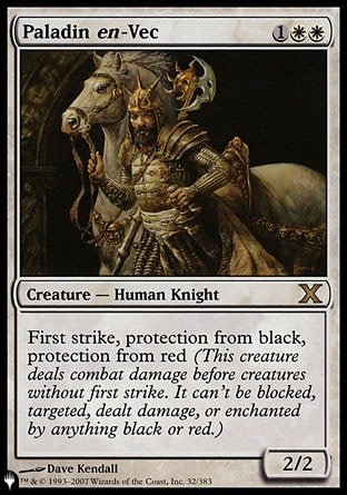 (032) Magic The Gathering The List Single: Paladin en-Vec  Rare