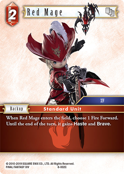 (002) Final Fantasy TCG Opus VIII Single: Red Mage (8-002) Holo Common