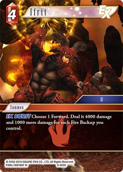 (003) Final Fantasy TCG Opus VIII Single: Ifrit (8-003) Holo Common