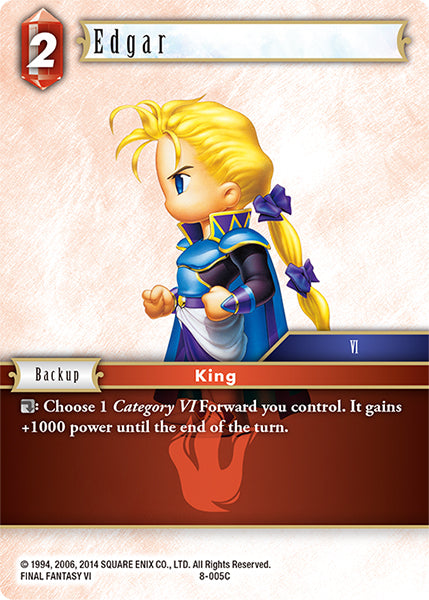 (005) Final Fantasy TCG Opus VIII Single: Edgar (8-005) Holo Common