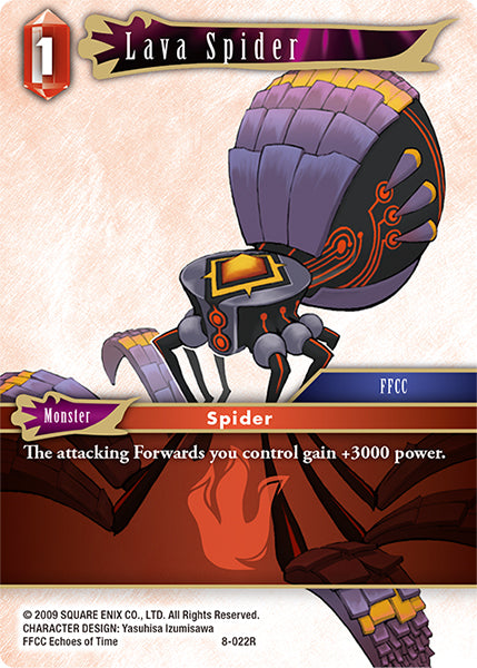 (022) Final Fantasy TCG Opus VIII Single: Lava Spider (8-022) Holo Rare
