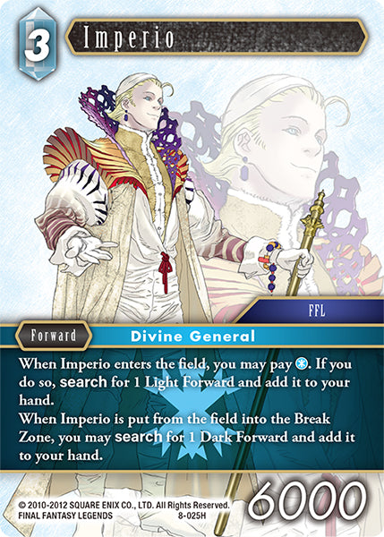 (025) Final Fantasy TCG Opus VIII Single: Imperio (8-025) Holo Hero