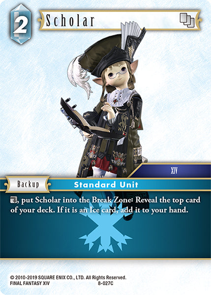 (027) Final Fantasy TCG Opus VIII Single: Scholar (8-027) Holo Common