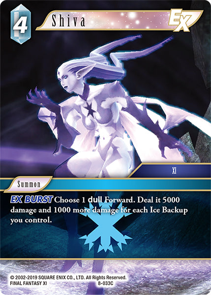 (033) Final Fantasy TCG Opus VIII Single: Shiva (8-033) Holo Common