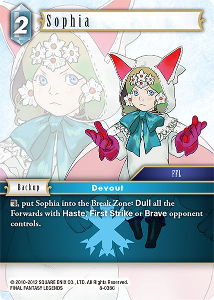 (038) Final Fantasy TCG Opus VIII Single: Sophia (8-038)  Common