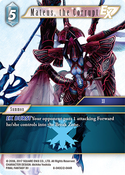 (040) Final Fantasy TCG Opus VIII Single: Mateus, the Corrupt (2-044)  Common