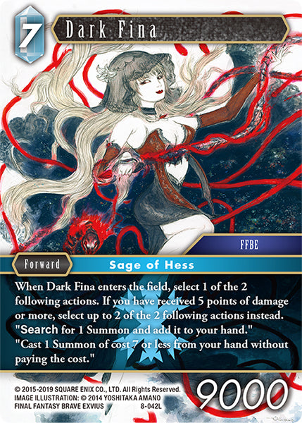(042) Final Fantasy TCG Opus VIII Single: Dark Fina (8-042) Holo Legend