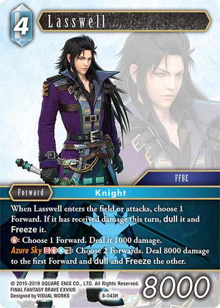 (043) Final Fantasy TCG Opus VIII Single: Lasswell (8-043)  Hero