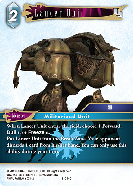 (044) Final Fantasy TCG Opus VIII Single: Lancer Unit (8-044)  Common