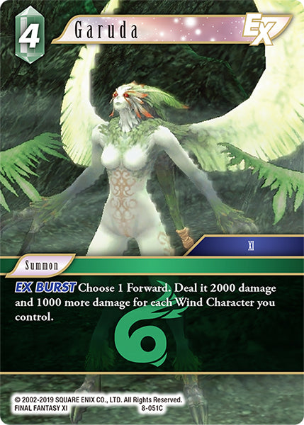 (051) Final Fantasy TCG Opus VIII Single: Garuda (8-051)  Common