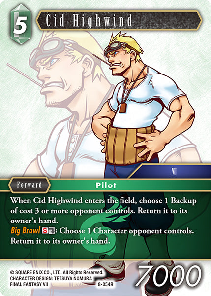 (054) Final Fantasy TCG Opus VIII Single: Cid Highwind (8-054) Holo Rare