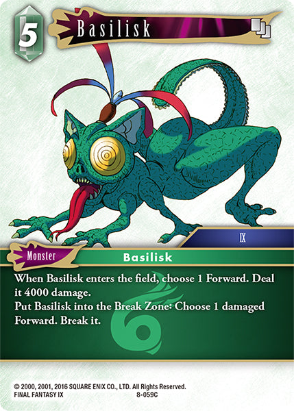 (059) Final Fantasy TCG Opus VIII Single: Basilisk (8-059) Holo Common