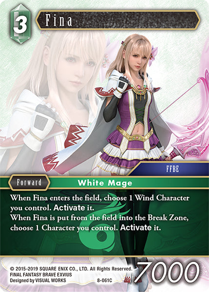 (061) Final Fantasy TCG Opus VIII Single: Fina (8-061) Holo Common