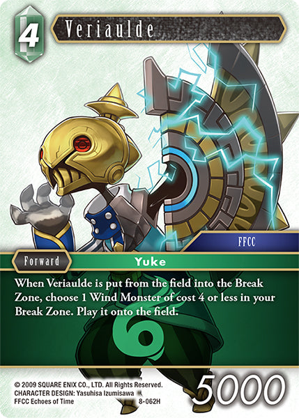 (062) Final Fantasy TCG Opus VIII Single: Veriaulde (8-062) Holo Hero