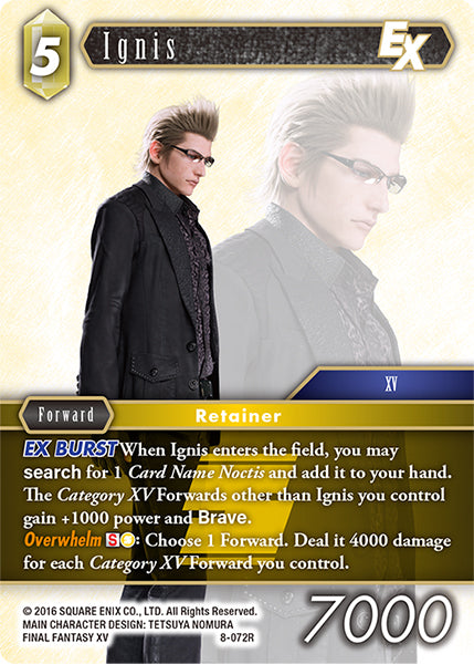 (072) Final Fantasy TCG Opus VIII Single: Ignis (8-072) Holo Rare