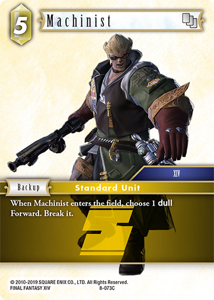 (073) Final Fantasy TCG Opus VIII Single: Machinist (8-073) Holo Common
