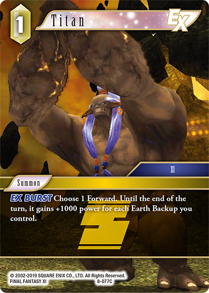 (077) Final Fantasy TCG Opus VIII Single: Titan (8-077) Holo Common
