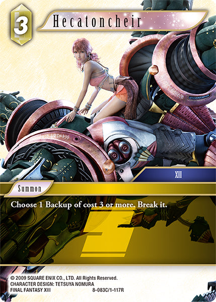 (083) Final Fantasy TCG Opus VIII Single: Hecatoncheir (1-117) Holo Common
