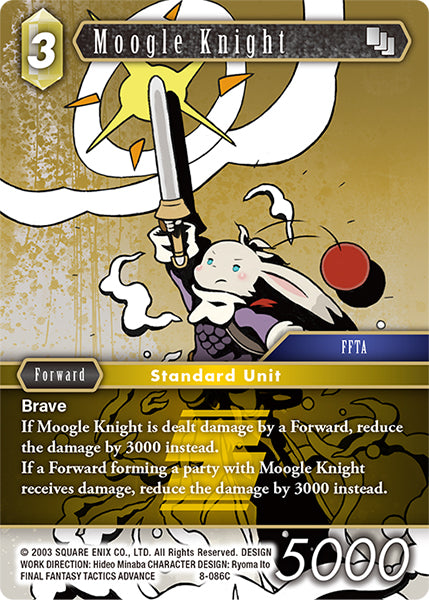 (086) Final Fantasy TCG Opus VIII Single: Moogle Knight (8-086) Holo Common