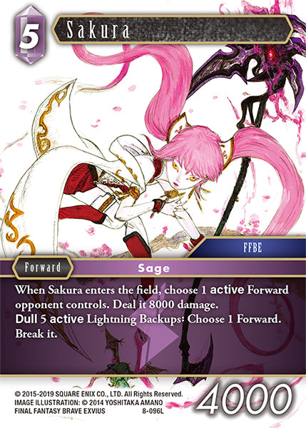 (096) Final Fantasy TCG Opus VIII Single: Sakura (8-096) Holo Legend