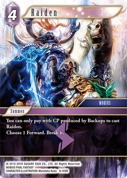 (103) Final Fantasy TCG Opus VIII Single: Raiden (8-103) Holo Rare