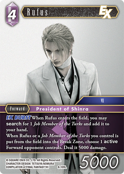 (109) Final Fantasy TCG Opus VIII Single: Rufus (8-109)  Legend