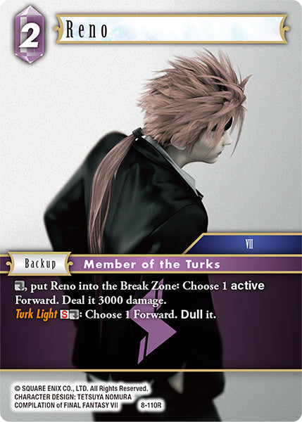 (110) Final Fantasy TCG Opus VIII Single: Reno (8-110) Holo Rare