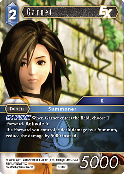 (113) Final Fantasy TCG Opus VIII Single: Garnet (8-113) Holo Common