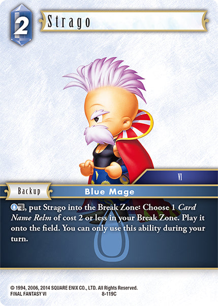 (119) Final Fantasy TCG Opus VIII Single: Strago (8-119)  Common
