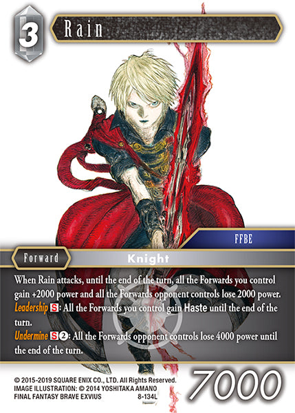 (134) Final Fantasy TCG Opus VIII Single: Rain (8-134) Holo Legend
