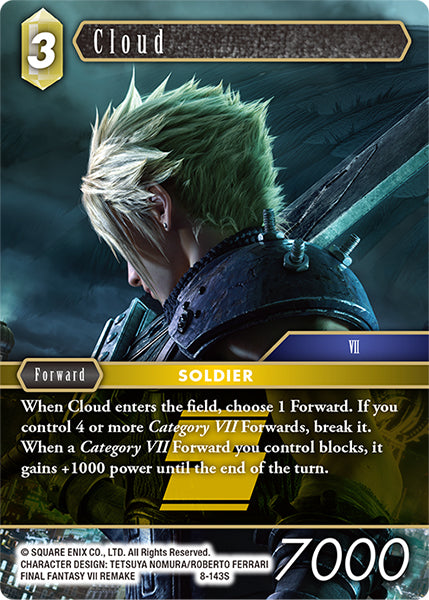 (143) Final Fantasy TCG Opus VIII Single: Cloud (8-143) Holo Starter