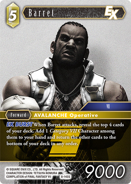 (145) Final Fantasy TCG Opus VIII Single: Barret (8-145) Holo Starter