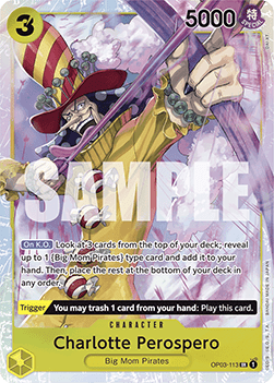 (OP03-113) One Piece TCG PRB01: The Best Single: Charlotte Perospero (OP03-113) (V.1)  Super Rare