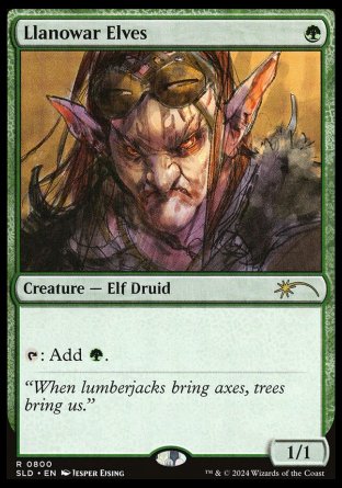 (800) Magic The Gathering Secret Lair Drop Series Single: Llanowar Elves  Rare