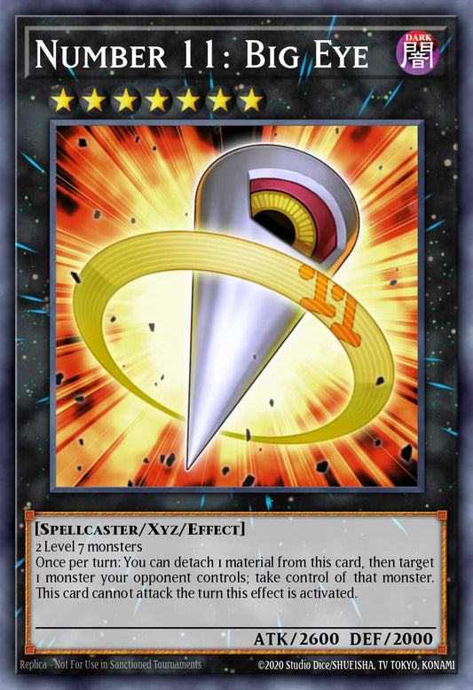 (062) YuGiOh TCG RA04: Quarter Century Stampede Single: Number 11: Big Eye (V.6 - Collectors Rare)  Collectors Rare