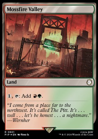 (801) Magic The Gathering Universes Beyond: Fallout: Extras Single: Mossfire Valley (V.2)  Holo Rare