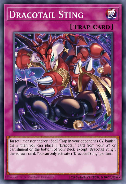 (077) YuGiOh TCG DOOD: Doom of Dimensions Single: Dracotail Sting  Common