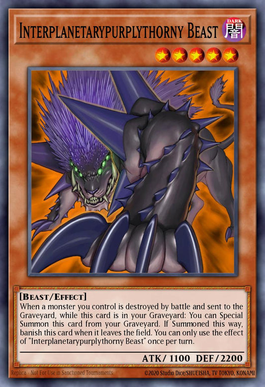 (246) YuGiOh TCG MP14: 2014 Mega-Tins Mega-Pack Single: Interplanetarypurplythorny Beast  Common