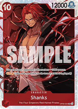 (004) One Piece TCG OP09: Emperors in the New World Single: Shanks (OP09-004) (V.1)  Super Rare